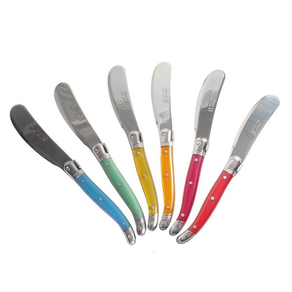 Laguiole Jean Dubost Rainbow Mini Cheese Spreaders - Yellow