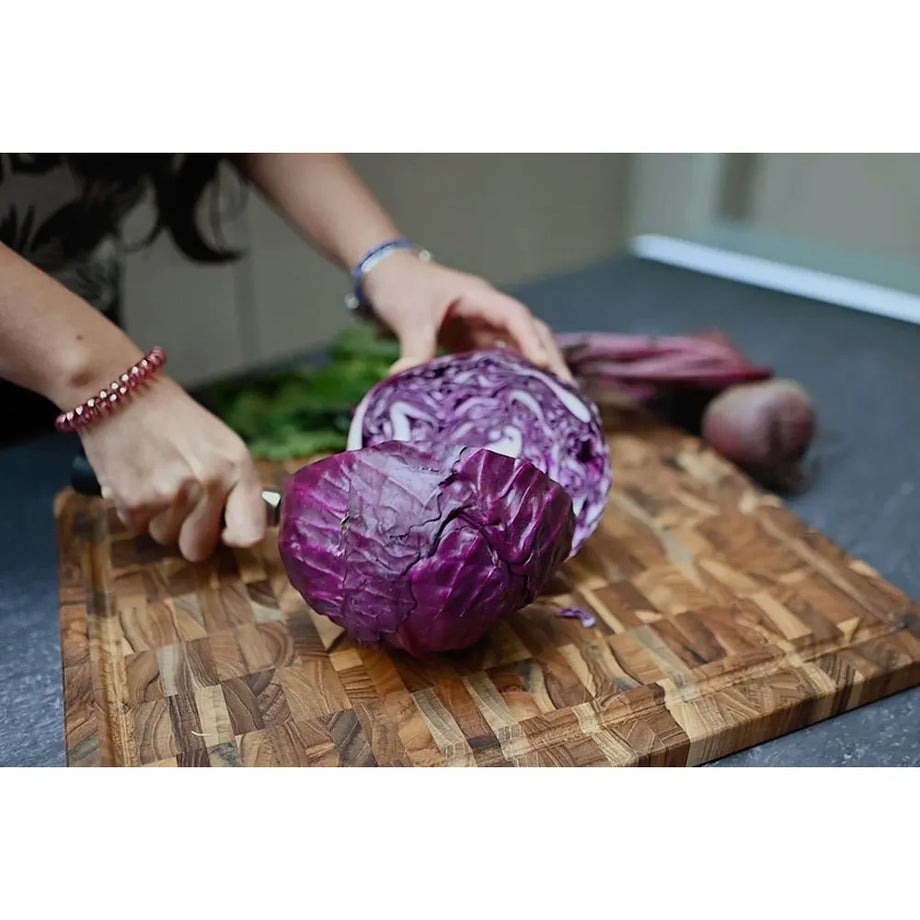 Teakhaus Thin & Lightweight End Grain Cutting Board - 18 x 14 x 1"