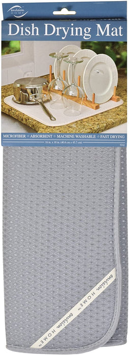 Envision Home Dish Drying Mat - Grey / 16 x 18"