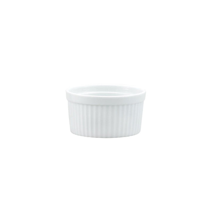 White Soufflé Ramekins - 10oz Shallow