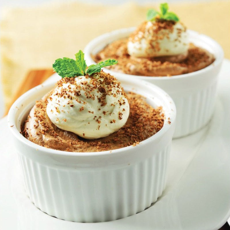 Ramequins soufflés blancs - 10 oz