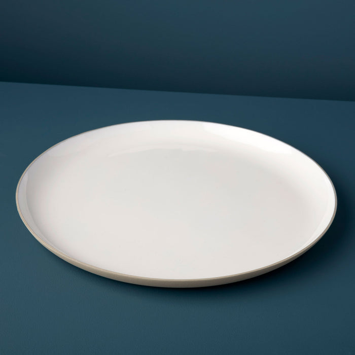 Be Home Dove Aluminum & Enamel Round Platter