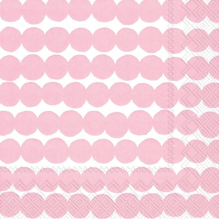 Serviettes de cocktail Marimekko - rose blanche RASYMATTO