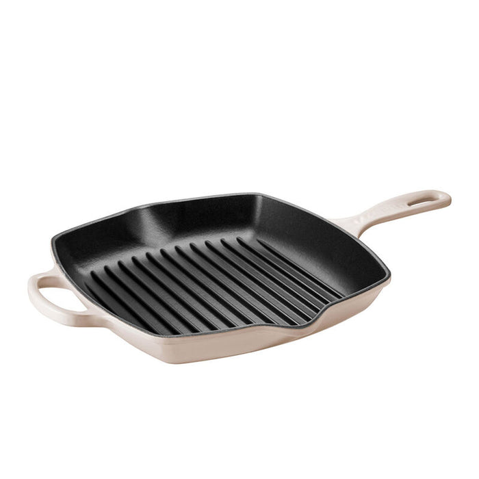 Le Creuset 26cm Square Skillet Grill - Meringue