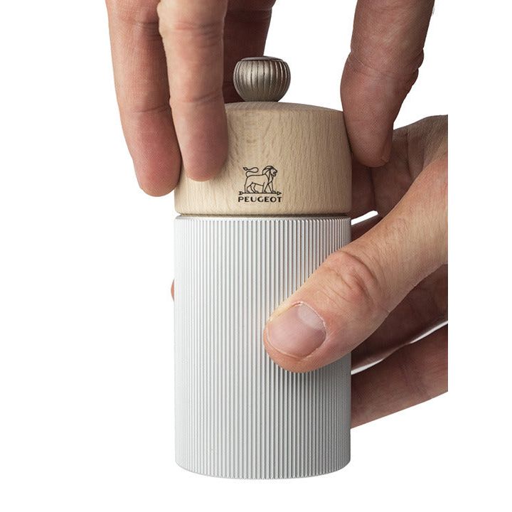 Peugeot Line Manual Pepper Mill - Natural / Aluminum / 12cm