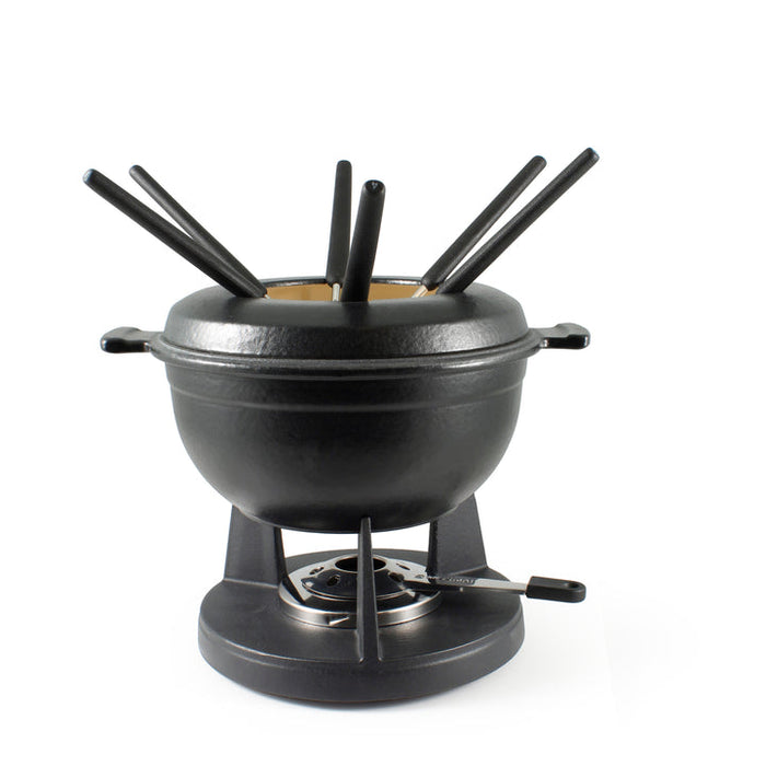 Swissmar Lucerne Cast Iron Fondue Set - Black