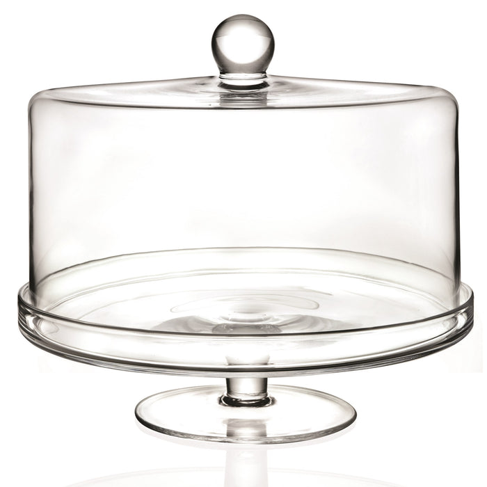 Cake Stand with Flat Glass dome