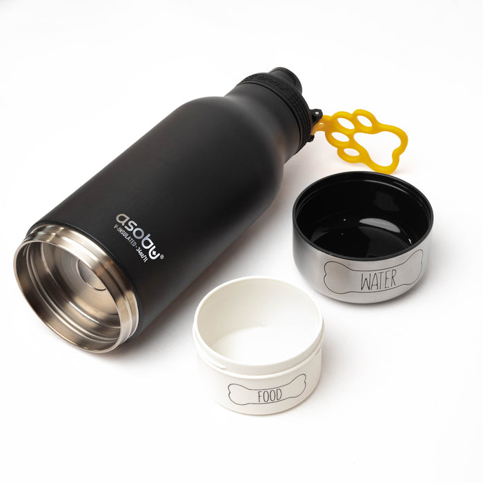 Asobu 3-IN-1 BOTTLE FOR YOU AND YOUR DOG - Black