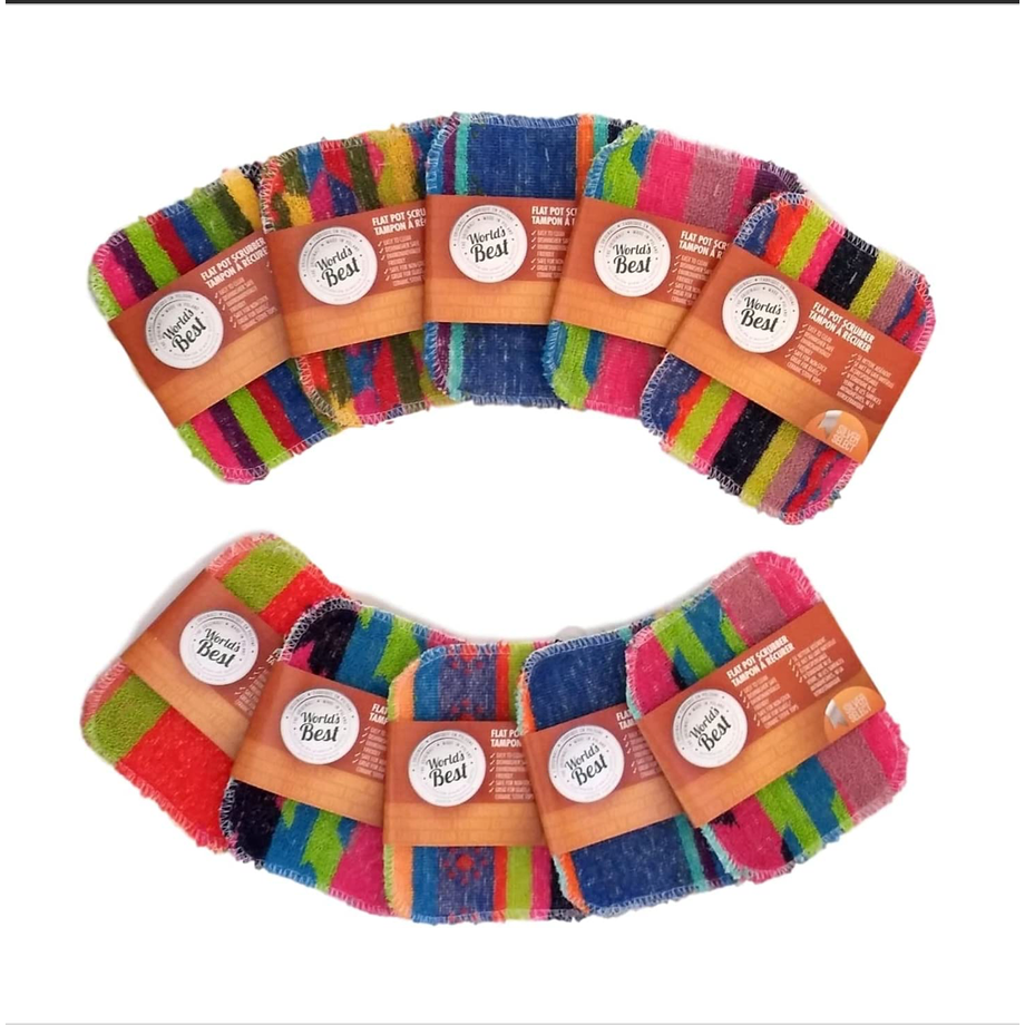 World's Best Pot Scrubber Set of 3 - Flat