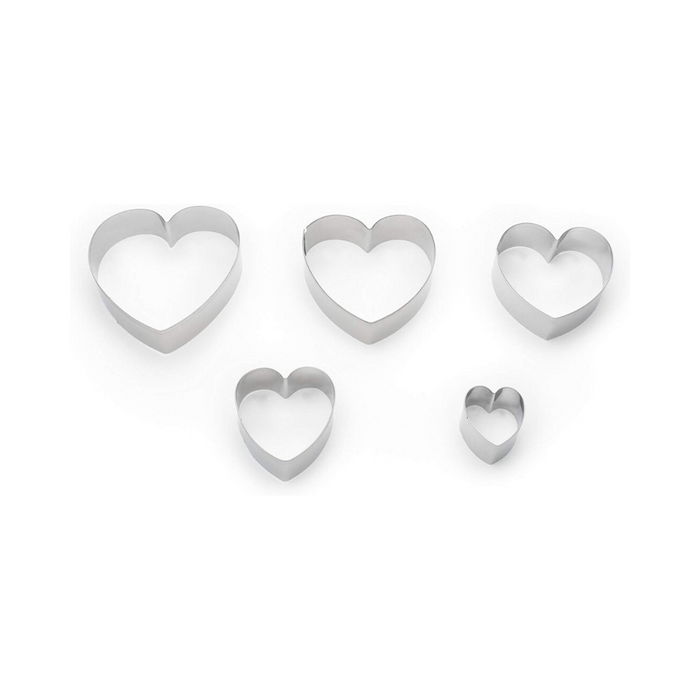 Fox Run Heart Cookie-Cutter - Set of 5