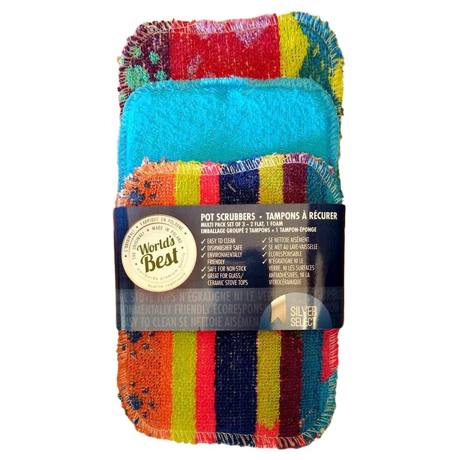 World's Best Pot Scrubber Set of 3 - Multi