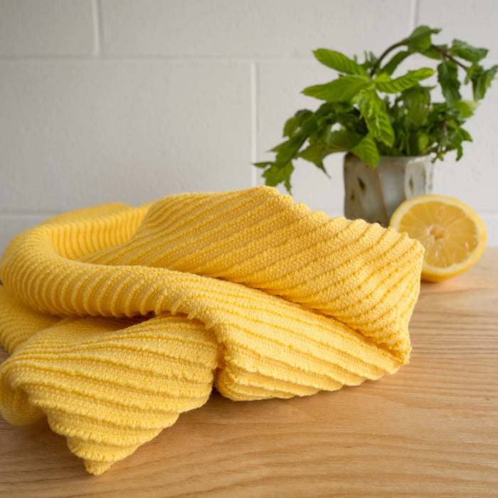 Danica Ripple Terry Coton Dishtowel - Lemon