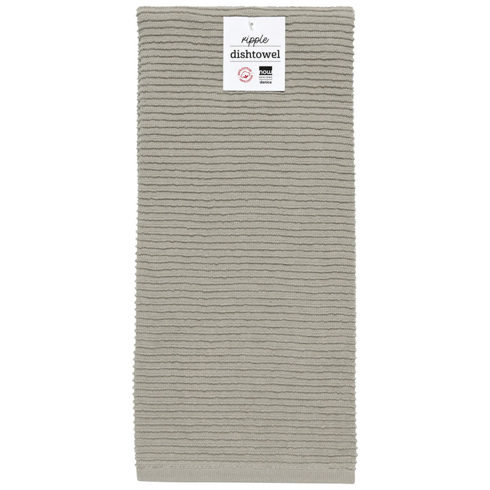 Danica Ripple Terry Cotton Dishtowel - London Gray