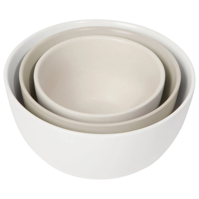 Maintenant Designs Stoneware Prep Bowls - Set de 3 / Matt White