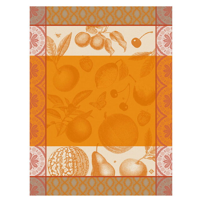 Jacquard Français Cotton Tea Towel  - Arriere-Pays Orange