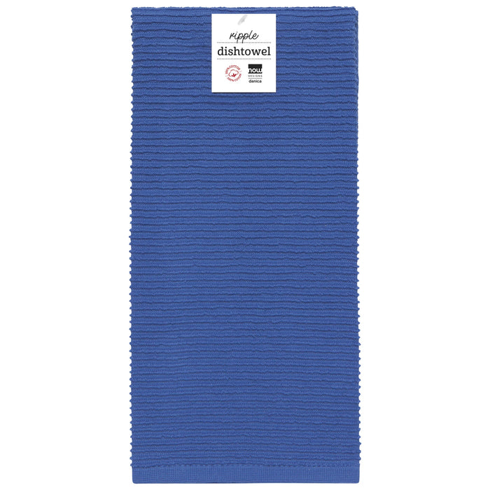 Danica Ripple Terry Cotton Dishtowel - Royal Blue