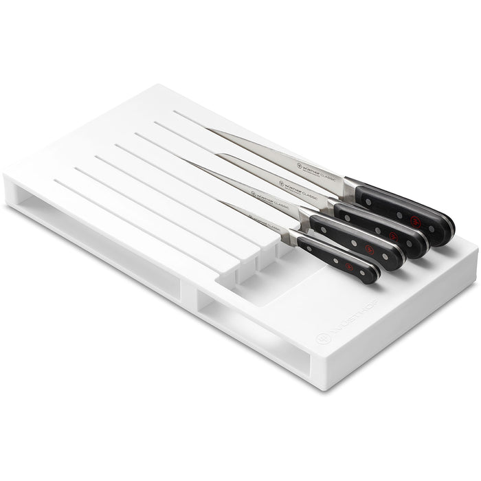 Wusthof 7 Slot In-Drawer Plastic Knife Tray - White